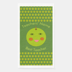 Best Teacher Happy Apple Custom Paper Napkins