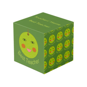 Best Teacher Happy Apple Custom Photo Cube