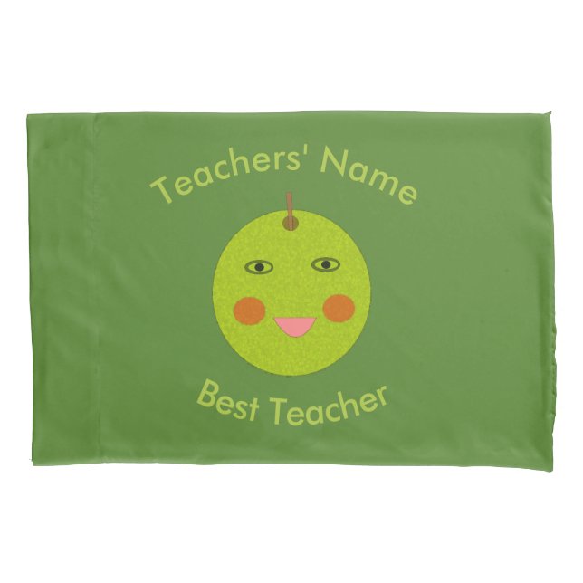 Best Teacher Happy Apple Custom Pillowcase (Front)