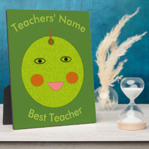 Best Teacher Happy Apple Custom Plaque