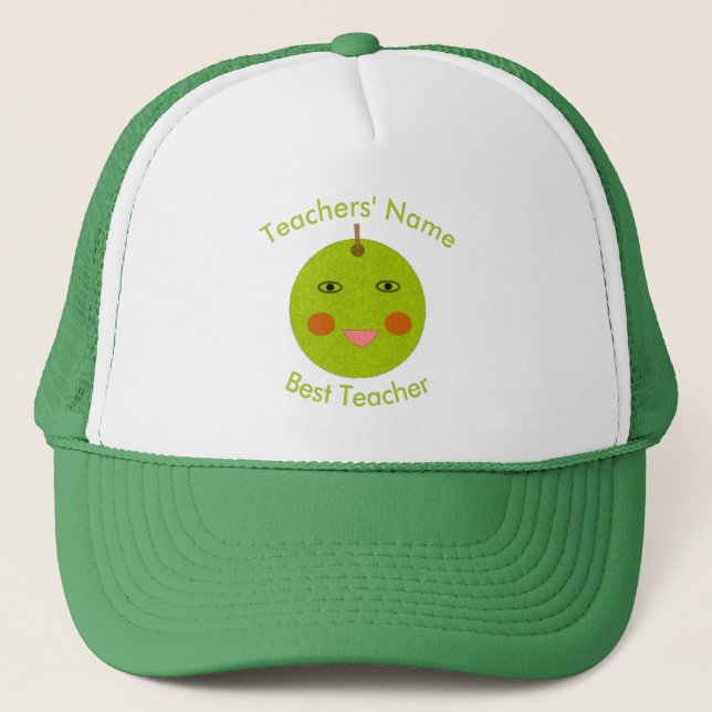 Best Teacher Happy Apple Hat (Front)
