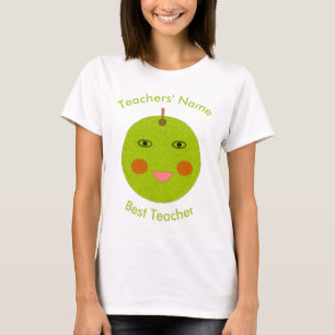 Best Teacher Happy Apple Ladies T Shirt