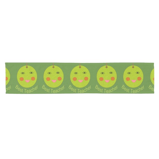 Best Teacher Happy Apple Table Runner (Horizontal)