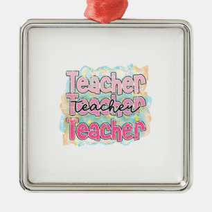 Best Teacher Metal Tree Decoration