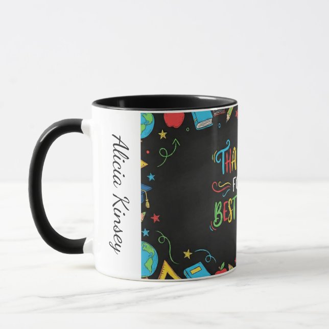 Best Teacher Thank You Personalized Mug (Left)