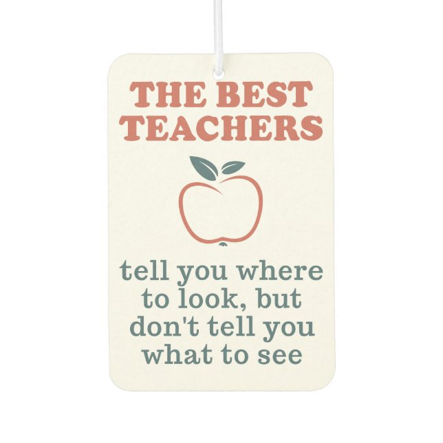 BEST TEACHERS car air freshener (Front)