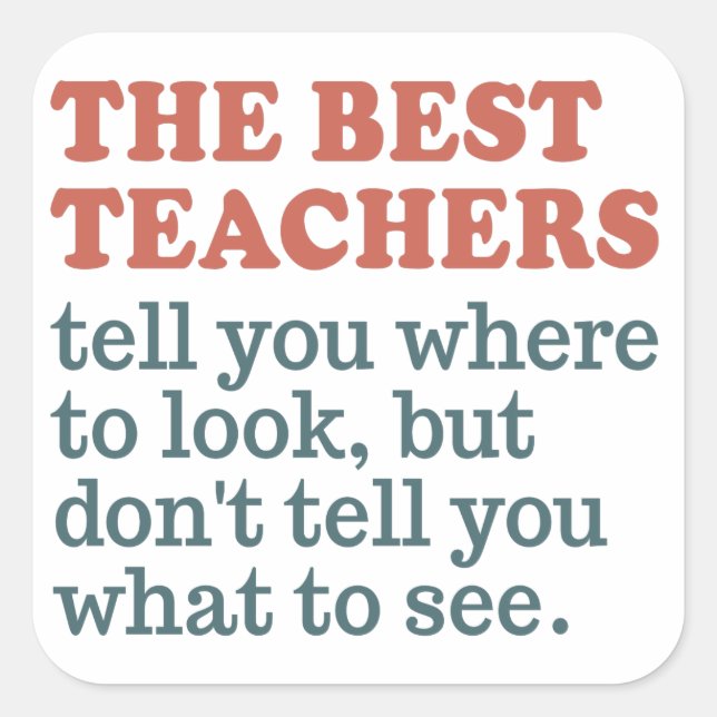 BEST TEACHERS custom colour stickers (Front)