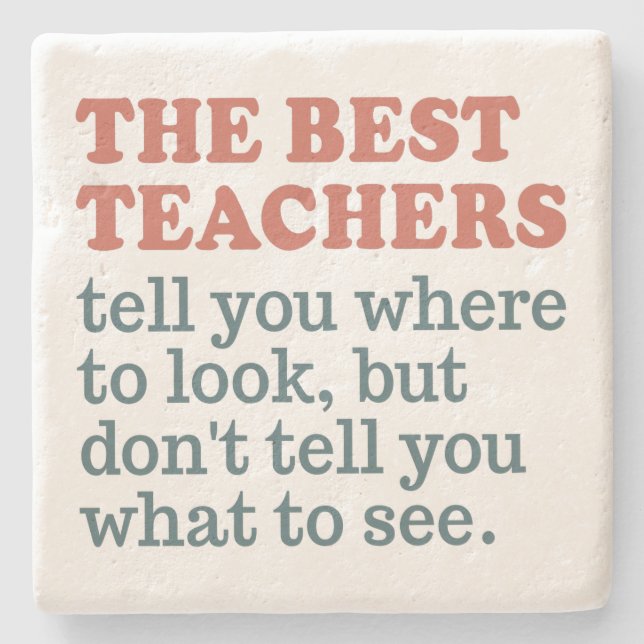 BEST TEACHERS stone coasters (Front)