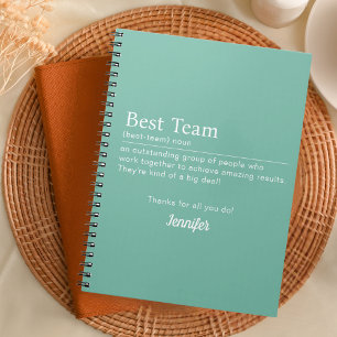 Best Team Corporate Staff Appreciation Employee Notebook