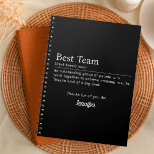 Best Team Corporate Staff Appreciation Employee Notebook