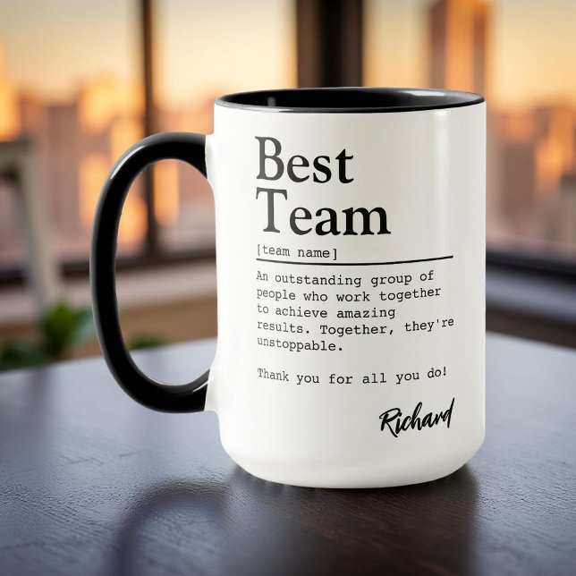 Best Team Definition Custom Employee Appreciation Mug (Creator Uploaded)