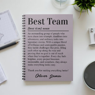Best Team Definition Custom Employee Appreciation Notebook