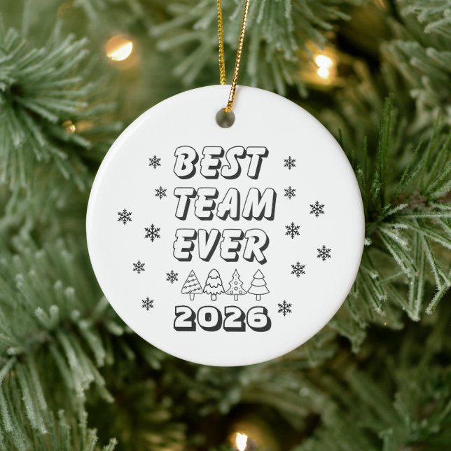 Best Team Ever Coworker  Ceramic Tree Decoration (Tree)