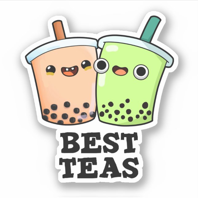Best Teas Funny Besties Boba Tea Pun  (Front)