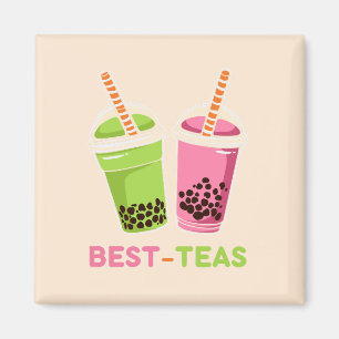 Best teas kawaii boba bubble pearl tea pink friend magnet