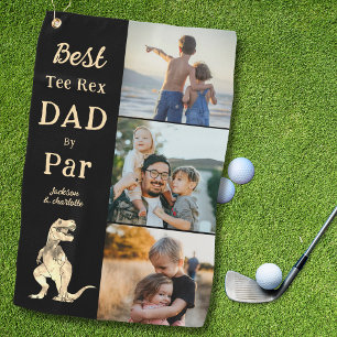 Best Tee Rex Dad by Par 3 Photo Funny  Golf Towel
