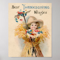 Best Thanksgiving Wishes Vintage Country Child