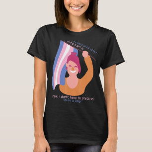 Best Thing About Being A Girl Cute Transgender Pri T-Shirt