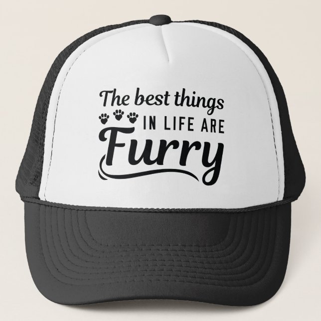 Best Things Furry Trucker Hat (Front)