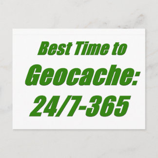 Best Time to Geocache Postcard
