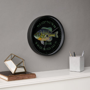 Best Time To Go Fishing Blue Gill Clock