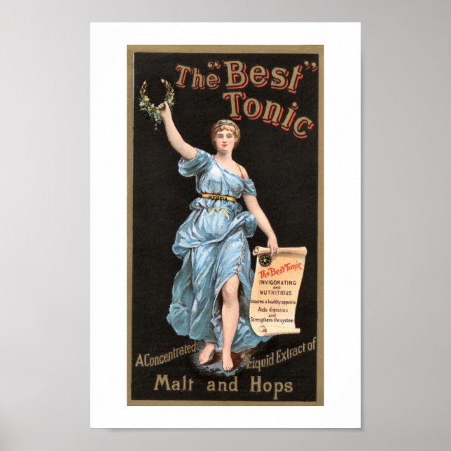 Best Tonic Vintage Beer Advertisement Poster (Front)