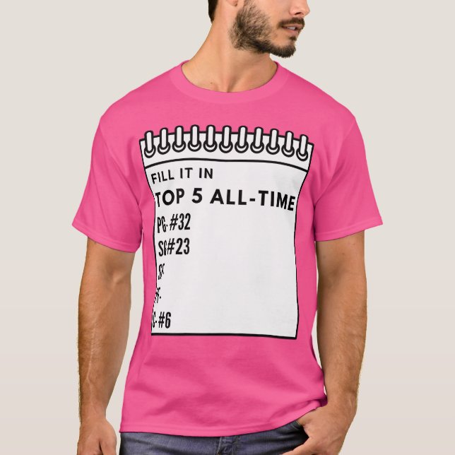 Best Top 5 Basketball All Time Team Goat (Front)