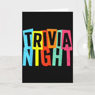Best Trivia Night Art For Men Women Trivia Host Tr Card