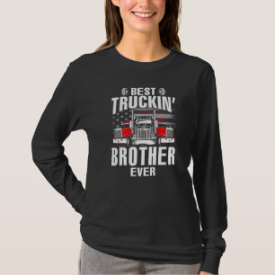 Best Truckin' BROTHER Ever USA Flag Father's Day   T-Shirt