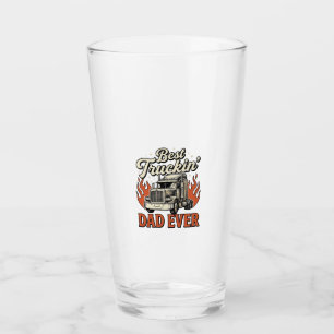 Best Truckin Dad Ever Vintage Truck Father Shirt_1 Glass