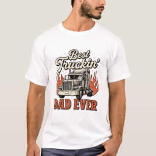Best Truckin Dad Ever Vintage Truck Father Shirt_1 T-Shirt