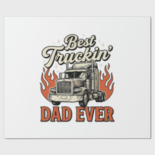 Best Truckin Dad Ever Vintage Truck Father Shirt_1 Wrapping Paper