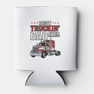 Best Truckin Dad Ever Vintage Truck Shirt Design_1 Can Cooler