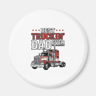Best Truckin Dad Ever Vintage Truck Shirt Design_1 Magnet