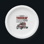 Best Truckin Dad Ever Vintage Truck Shirt Design_1 Paper Plate<br><div class="desc">Best Truckin Dad Ever Vintage Truck Shirt Design_1</div>
