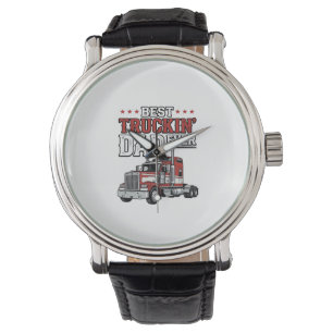 Best Truckin Dad Ever Vintage Truck Shirt Design_1 Watch