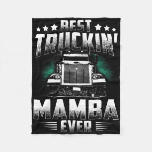 Best Truckin' Mam Ever Father's Day Tee Xmas Truck Fleece Blanket