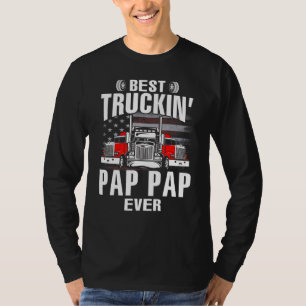 Best Truckin' PAP PAP Ever USA Flag Father's Day T-Shirt