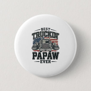 Best Truckin' Papaw Ever Vintage Trucker Vector_1 6 Cm Round Badge
