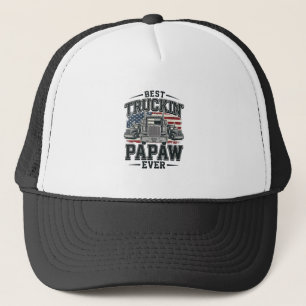 Best Truckin' Papaw Ever Vintage Trucker Vector_1 Hat