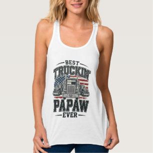 Best Truckin' Papaw Ever Vintage Trucker Vector_1 Singlet
