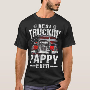 Best Truckin' PAPPY Ever USA Flag T-Shirt Father's