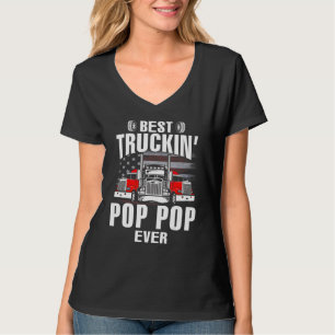 Best Truckin' POP POP Ever USA Flag Father's Day T-Shirt