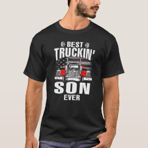 Best Truckin' SON Ever USA Flag Father's Day T-Shirt