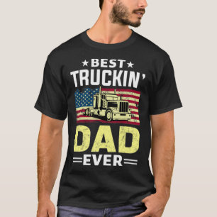 Best Trucking Dad Ever ,Vintage people funny anima T-Shirt