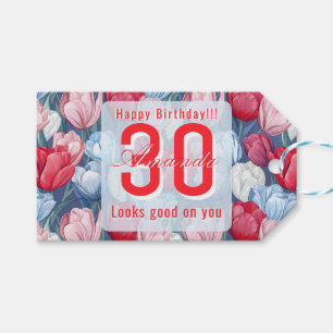 Best Tulip Floral Women Birthday Gift Tags