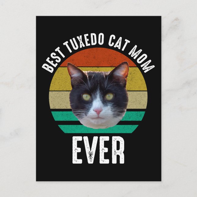 Best Tuxedo Cat Mum Ever Postcard (Front)