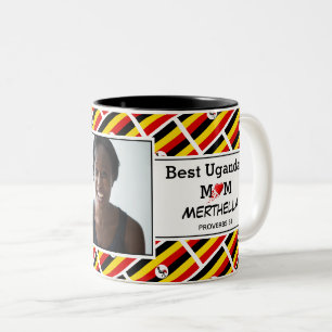 BEST UGANDAN MUM Photo Two-Tone Coffee Mug
