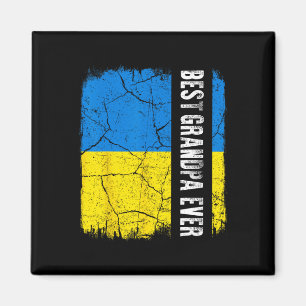 Best Ukrainian Grandpa Ever Ukraine Flag Father's Magnet