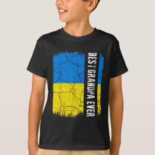 Best Ukrainian Grandpa Ever Ukraine Flag Father's  T-Shirt